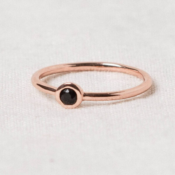 Black Tourmaline Silver, Gold or Rose Gold Ring - Image 2